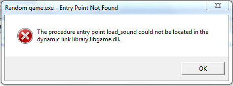 .DLL error - Procedure entry point could not be located-error-png