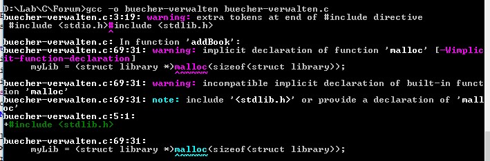 C Problem - Create a Personal Library-includefalsch2018-12-14_175451-jpg