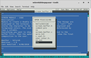 Project: C-Edit for Linux - Text editor in terminal with basic text UI. No ncurses.-cedit1-png
